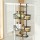 Artiss 3 Tier Over the Door Shower Caddy Hanging Bathroom Storage Organiser Black Clip on No Drill Adhesive