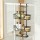 Artiss 3 Tier Over the Door Shower Caddy Hanging Bathroom Storage Organiser Black Clip on No Drill Adhesive