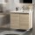 Cefito Vanity Unit with Basin, Oak Finish, 600mm, Nano-Glazed Ceramic, Modern Bathroom Cabinet, Easy Install