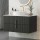 Cefito 900mm Wall Hung Vanity Unit, Black Timber Front, Carrara Stone Top, Soft-Close Drawers, Bathroom Cabinet