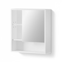 Cefito Modern Wall Mounted Bathroom Mirror Cabinet, 560mm White, Adjustable Shelves, Water-Resistant PB Melamine