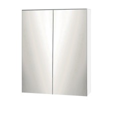 Cefito 600x720mm White Bathroom Mirror Cabinet, High Gloss MDF, Twin Doors, Adjustable Shelves, Eco-Friendly Design