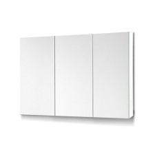 Cefito White Bathroom Vanity Mirror Cabinet: High Gloss MDF, 3 Soft-Close Doors, Adjustable Shelves, 900x150x720mm