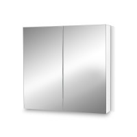 Cefito 750x720mm White Bathroom Mirror Cabinet - High Gloss PU MDF, Soft-Close Doors, Adjustable Shelves, Eco-Friendly