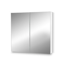 Cefito 750x720mm White Bathroom Mirror Cabinet - High Gloss PU MDF, Soft-Close Doors, Adjustable Shelves, Eco-Friendly