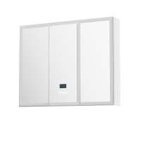 Cefito 3-Door Bathroom Mirror Cabinet with LED Light, Bluetooth Audio, Anti-Fog, Soft Close, 900x720mm, White