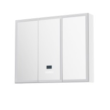 Cefito 3-Door Bathroom Mirror Cabinet with LED Light, Bluetooth Audio, Anti-Fog, Soft Close, 900x720mm, White