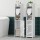 Artiss 2X Slim Bathroom Storage Cabinet 76cm White PVC Toilet Roll Holder Ventilated Cabinet Pack (2)