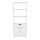 Artiss Bathroom Floor Storage Cabinet, White MDF, 2 Drawers, 3 Open Shelves, 2 Doors, 60x33x154cm, Easy Assembly