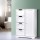 Artiss White Bathroom Cabinet: 4 Drawers & 2-Shelf Cupboard, Eco-Friendly MDF, 54x29x83cm, Sleek Design for Modern Homes