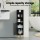 Artiss 2X Bathroom Storage Cabinet Floor Organiser 20x20x84cm Slim Adjustable Black with Arched Door