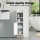 Artiss 2-Pack Slim Bathroom Storage Cabinet 3-Tier Adjustable Shelf Arched Door White 20x20x84cm with Gold-Tone Legs