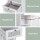 Artiss Bathroom Cabinet Storage X2 White Rattan 161cm Tall Slim Unit with Drawer Shelves 2 Pack (White)