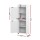 Artiss Slim 2-Tier Bathroom Storage Cabinet White with Adjustable Shelves Arched Doors 25x20x75cm Anti-Tip