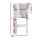 Artiss Over Toilet Bathroom Storage Cabinet 6 Compartments Adjustable Shelf Barn Door White 172cm Tall