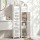 Artiss 2 Slim 3-Tier Bathroom Storage Cabinets White MDF with Toilet Paper Holder Adjustable Shelf Anti-Tip