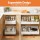 Artiss 2 Pack Pull Out Drawers Expandable 31.5–47cm Cabinet Organiser White Steel Slide Out Shelves 2 Drawer