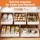 Artiss 2 Pack Pull Out Drawers Expandable 31.5–47cm Cabinet Organiser White Steel Slide Out Shelves 2 Drawer