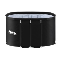 Weisshorn 120x70CM Portable Inflatable Ice Bath Tub - Durable PVC, 500L Capacity, Indoor/Outdoor Use, Bonus Repair Kit