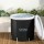 Weisshorn Portable Ice Bath Tub 75x75cm Inflatable Folding Spa, 300L, Oxford Cloth, 6 Legs, Drain, Cover, Black
