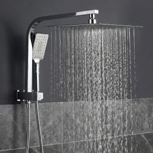 12" Rain Shower Head Set 300mm Overhead with 3-Mode Handheld Brass Diverter Chrome WELS High Pressure
