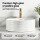Cefito Ribbed Ceramic Basin Round 36cm Vessel Sink High-Gloss White Durable Above-Counter Ceramic Sink
