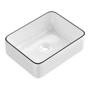 Cefito Luxury Bathroom Ceramic Vanity Sink, 48x37cm - Modern Design, Anti-Scratch, Heat-Resistant, 5-Year Warranty