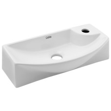 Cefito Compact Bathroom Basin 45x23cm - Nano Glazed Ceramic Vanity Sink, Wall-Mounted, Scratch & Heat Resistant