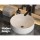 Cefito Bathroom Vanity Sink, Nano-Glazed Ceramic Basin, 35x12cm, White, Modern Anti-Bacterial Round Hand Wash Bowl