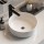 Cefito Bathroom Vanity Sink, Nano-Glazed Ceramic Basin, 35x12cm, White, Modern Anti-Bacterial Round Hand Wash Bowl