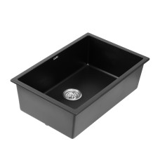 Cefito 70x45cm Granite Kitchen Sink - Black Single Bowl, Scratch & Heat Resistant, 10-year warranty, Premium Quality Cefito 70x45cm Granite Kitchen Sink - Black Single Bowl, Scratch & Heat Resistant, 10-year warranty, Premium Quality