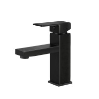 Cefito Matte Black Square Bathroom Basin Mixer Tap - 5-Star WELS, 35mm Ceramic, Brass & ABS, 178x120mm Faucet