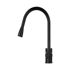 Cefito Matte Black Kitchen Mixer Tap, Pull Out Spray, 360° Swivel, Solid Brass & Stainless Steel, WELS-Certified