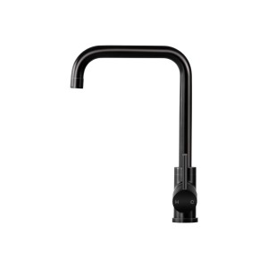 Cefito Kitchen Mixer Tap, Brass & ABS, Matte Black, 33x19.5cm, Swivel Faucet, Watermark & WELS Certified, Easy Install