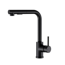 Cefito Black Kitchen Mixer Tap: 2-Mode Pull-Out, Brass/ABS, 360° Swivel, WELS 6 Star, 35-38