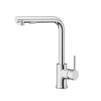 Kitchen Mixer Tap Pull Out Rectangle 2 Mode Chrome Faucet, 360° Swivel, Brass, Stainless Steel, 31.5x27cm, WELS 6 Star