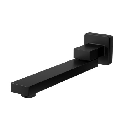 Cefito Matte Black Brass Bathroom Mixer Spout | Wall-Mounted, 180° Swivel, Anti-Splash Aerator, 5-Year Warranty