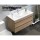 Cefito Bathroom Vanity Unit, E1 MDF, 915mm, Oak/White, Modern Wall-Hung Cabinet with Nano-Glaze Basin & Storage