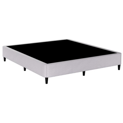 Artiss King Size Bed Frame, Metal, Grey, 200x181cm, Premium Fabric Cover, Durable Slats, Stylish Bedroom Furniture