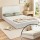 Artiss Double Compression Bed Frame Boucle Cream Teddy Velvet 80kgm3 High Density Foam 25cm Height 155x196.5cm