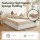 Artiss Double Compression Bed Frame Boucle Cream Teddy Velvet 80kgm3 High Density Foam 25cm Height 155x196.5cm