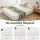 Artiss Queen Compression Bed Frame Boucle Cream Teddy Velvet 80kg/m³ High Density No Assembly 25cm Low Profile