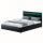Artiss Cole Queen Size Bed Frame with LED Lights, Black PVC Leather, Gas Lift Storage, Steel & Wood Construction