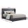 Artiss King Size Gas Lift Bed Frame - Charcoal Faux Linen, Tufted Headboard, Ample Storage, Steel & Wood Construction
