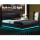 Artiss King Size Bed Frame Black PVC Leather Gas Lift Storage with LED Headboard 16 Colours LUMI