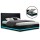 Artiss King Size Bed Frame Black PVC Leather Gas Lift Storage with LED Headboard 16 Colours LUMI