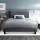 Artiss Neo King Single Bed Frame, Grey - Modern Faux Linen, Padded Headboard, Sturdy Wood & Metal Design