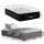 Artiss King Single Bed Frame & Giselle 36cm Mattress Set - Grey, Gas Lift Storage, Faux Linen, High Density Foam