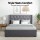 Artiss Queen Bed Frame with Storage - Grey Faux Linen, Gas Lift Base, Tufted Headboard, 300kg Capacity, Easy Assembly