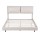 Artiss Double Bed Frame Beige White RGB LED, Floating Design, Adjustable Headboard, PU Leather, 300kg Capacity